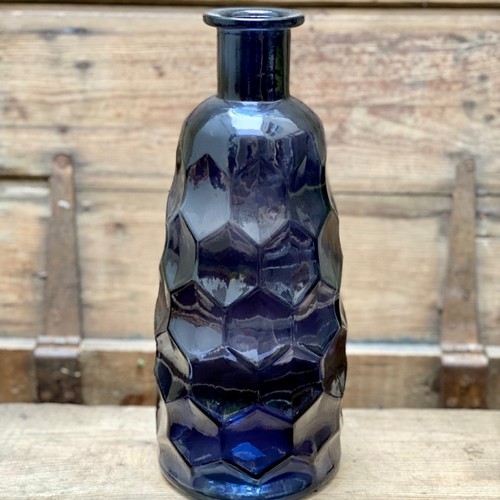 Tall Blue Textured Vase