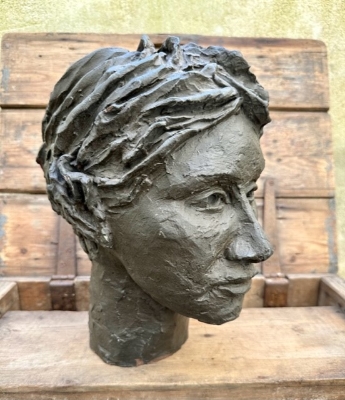 Vintage hand made ceramic female bust
