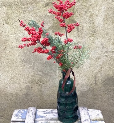 Festive Berry Vase