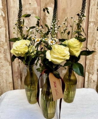 Trio of Meadowy Vases