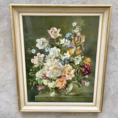 Vintage Framed Floral still life