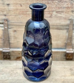 Tall Blue Textured Vase
