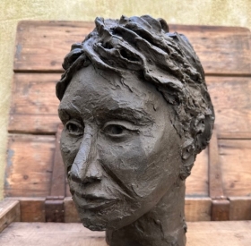 Vintage hand made ceramic female bust
