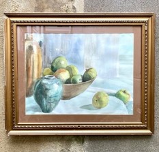 Vintage framed watercolour Still Life