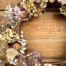 Dried cottage garden Natural Wreath