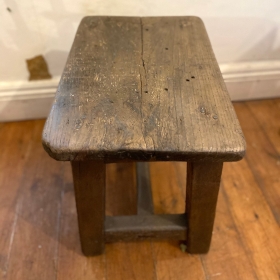 Vintage French wooden stool
