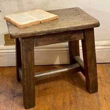 Vintage French wooden stool