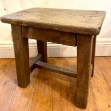 Vintage French wooden stool