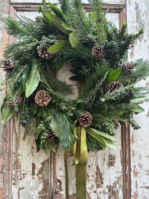 Winter Forest Walk Door Wreath