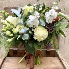 Elegant White Christmas Handtied Bouquet
