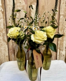 Trio of Meadowy Vases